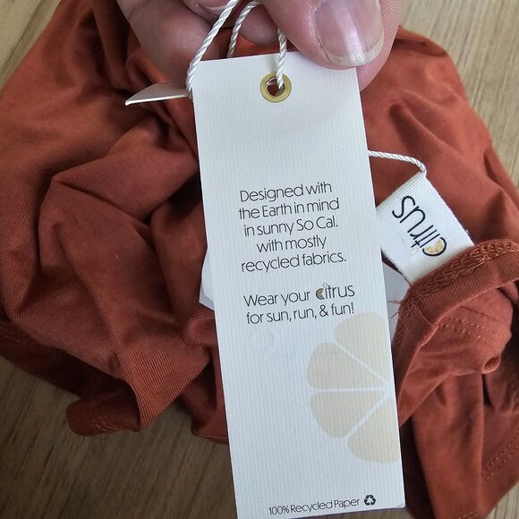 Citrus Lounge Around Jersey Tie Back Tank Top Clay Orange Size Small - Picture 9 of 10